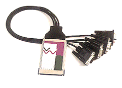 QSP-100 Four Port RS-232 PCMCIA Card